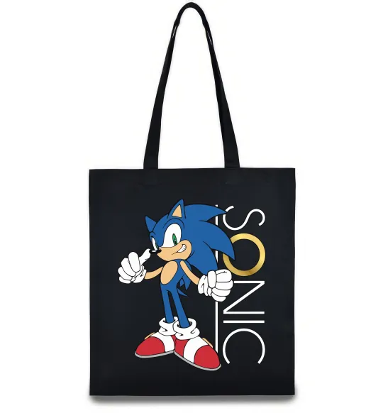 Еко-сумка Сонік кільце Чорний фото