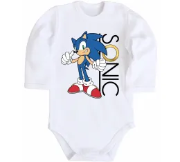 Дитячий бодік Сонік кільце Білий фото