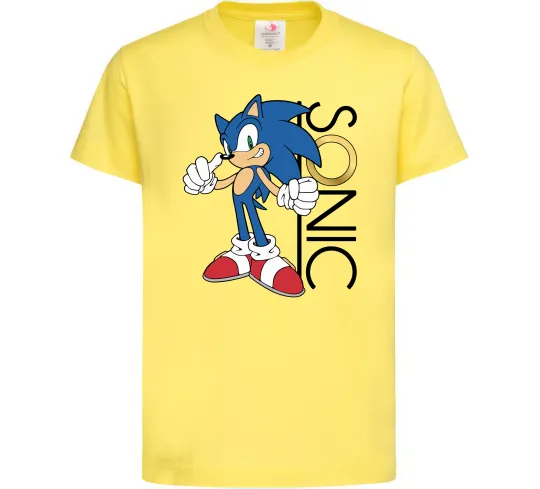 Дитяча футболка Сонік кільце Лимонний фото