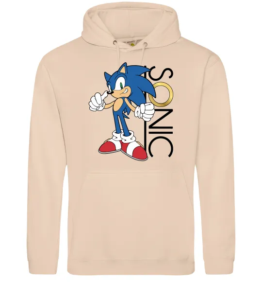 Жіноча толстовка (худі) Сонік кільце Пісочний фото