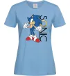 Жіноча футболка Сонік кільце Блакитний фото