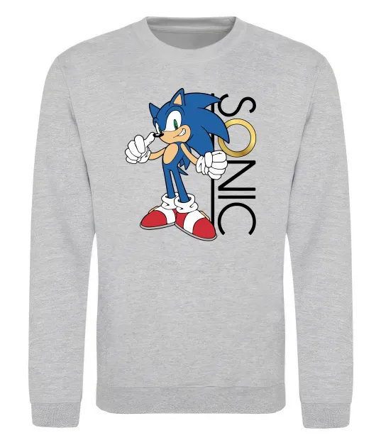 Світшот Сонік кільце Сірий меланж фото