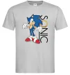 Чоловіча футболка Сонік кільце Сірий фото