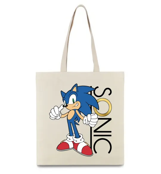 Еко-сумка Сонік кільце Бежевий фото