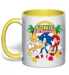 Чашка с цветной ручкой Sonic the Hedgehog Лимонный фото