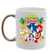 Чашка з кольоровою ручкою Sonic the Hedgehog Золото фото