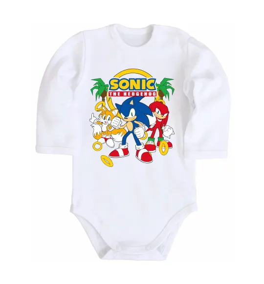 Детский боди Sonic the Hedgehog Белый фото