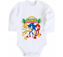 Дитячий бодік Sonic the Hedgehog Білий фото
