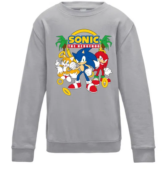 Дитячий світшот Sonic the Hedgehog Сірий меланж фото