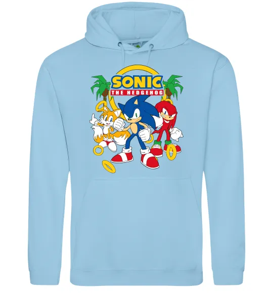 Жіноча толстовка (худі) Sonic the Hedgehog Блакитний фото