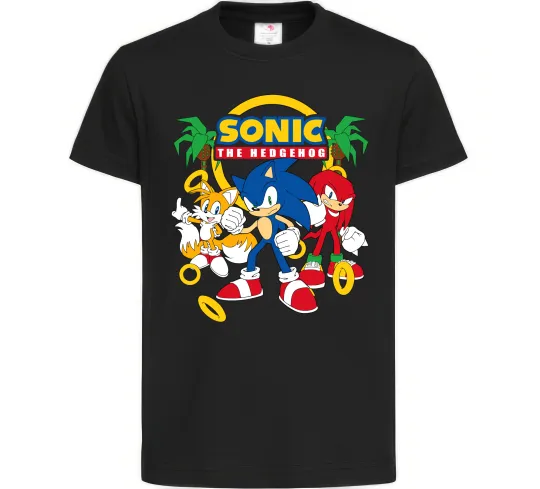 Дитяча футболка Sonic the Hedgehog Чорний фото