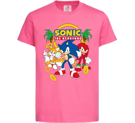 Дитяча футболка Sonic the Hedgehog Яскраво-рожевий фото
