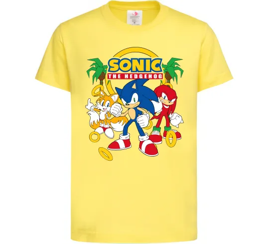 Дитяча футболка Sonic the Hedgehog Лимонний фото