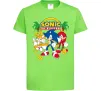 Дитяча футболка Sonic the Hedgehog Лаймовий фото