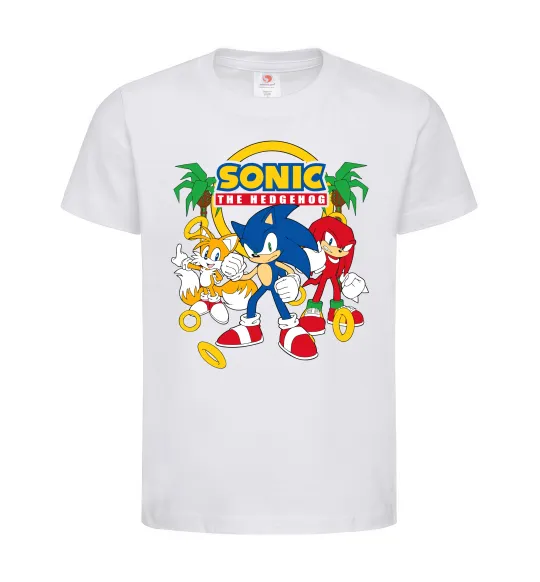 Дитяча футболка Sonic the Hedgehog Білий фото
