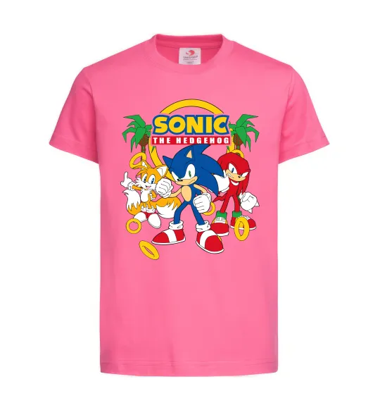 Дитяча футболка Sonic the Hedgehog Яскраво-рожевий фото