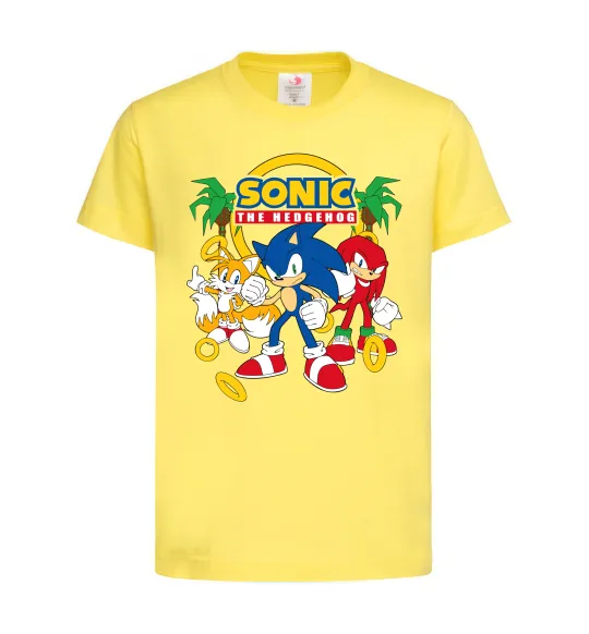 Дитяча футболка Sonic the Hedgehog Лимонний фото