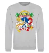Свитшот Sonic the Hedgehog Серый меланж Свитшот Sonic the Hedgehog Серый меланж фото