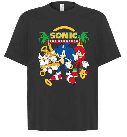 Футболка Оверсайз Sonic the Hedgehog Чорний фото