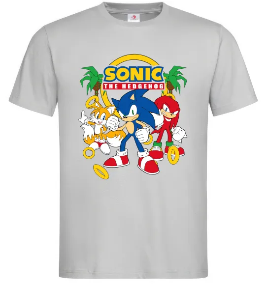 Чоловіча футболка Sonic the Hedgehog Сірий фото