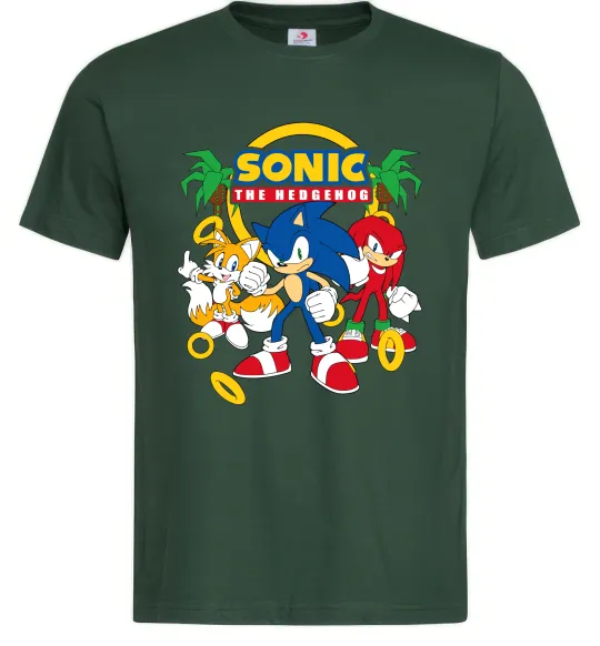 Чоловіча футболка Sonic the Hedgehog Темно-зелений фото