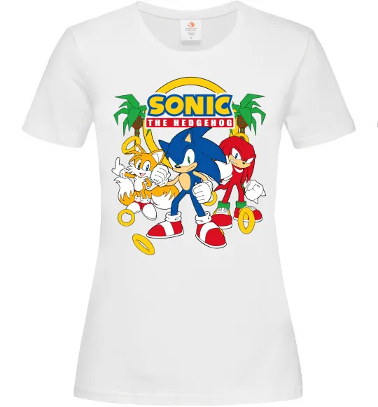 Жіноча футболка Sonic the Hedgehog Білий фото
