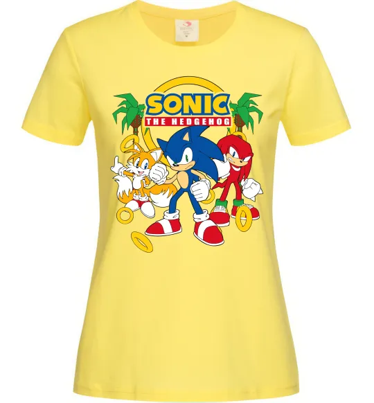 Жіноча футболка Sonic the Hedgehog Лимонний фото