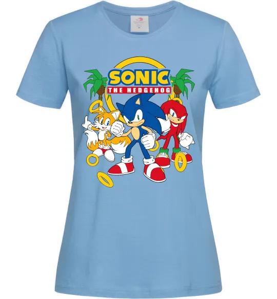 Жіноча футболка Sonic the Hedgehog Блакитний фото