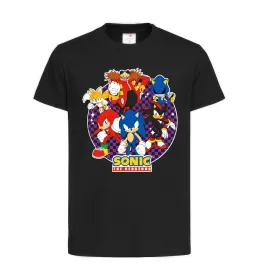 Детская футболка Sonic team Черный фото
