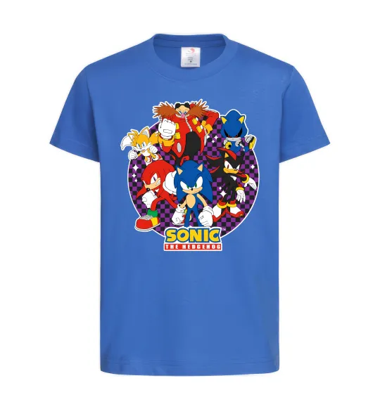 Детская футболка Sonic team Ярко-синий фото