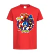 Детская футболка Sonic team Красный фото