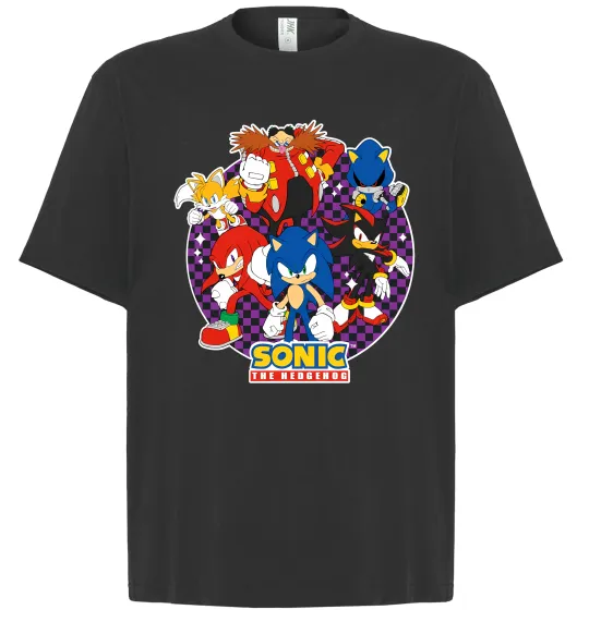 Футболка Оверсайз Sonic team Чорний фото
