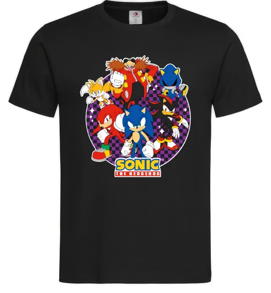 Чоловіча футболка Sonic team Чорний фото