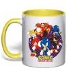 Чашка с цветной ручкой Sonic team Лимонный фото