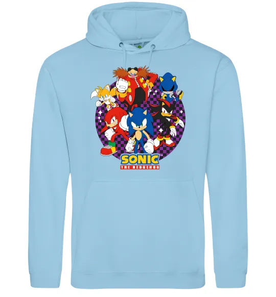 Жіноча толстовка (худі) Sonic team Блакитний фото