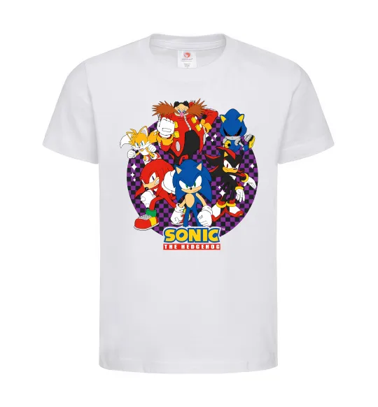 Детская футболка Sonic team Белый фото