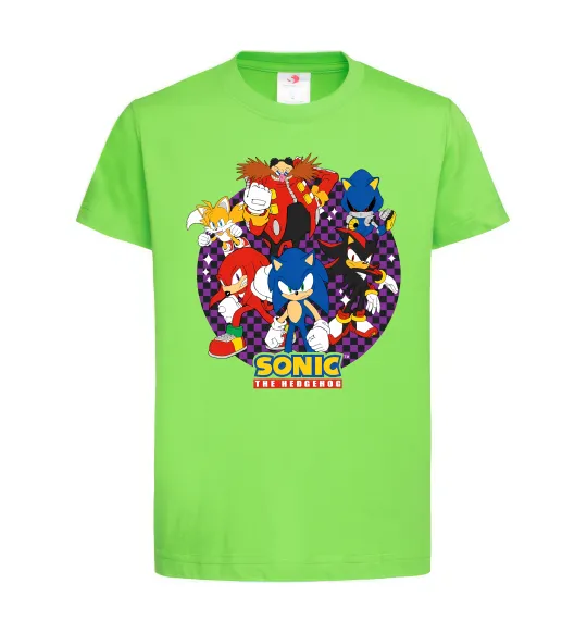 Детская футболка Sonic team Лаймовый фото