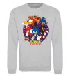 Свитшот Sonic team Серый меланж фото