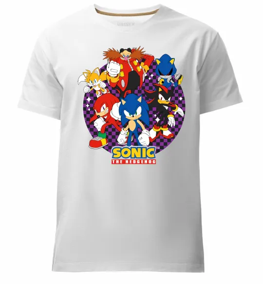 Чоловіча преміум футболка Sonic team Білий фото