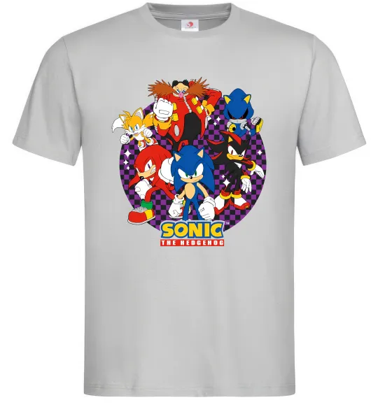 Чоловіча футболка Sonic team Сірий фото