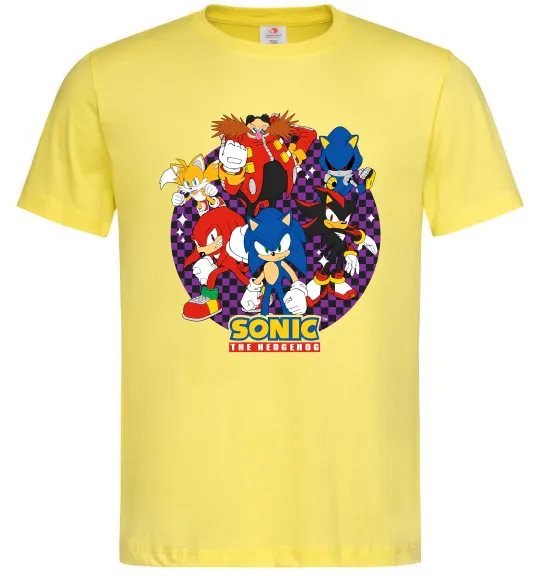 Чоловіча футболка Sonic team Лимонний фото