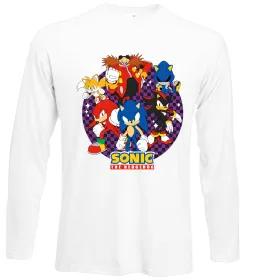 Лонгслив Sonic and shadow Белый фото