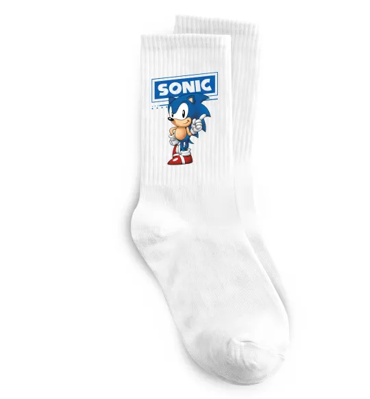 Шкарпетки Їжак Сонік Білий фото