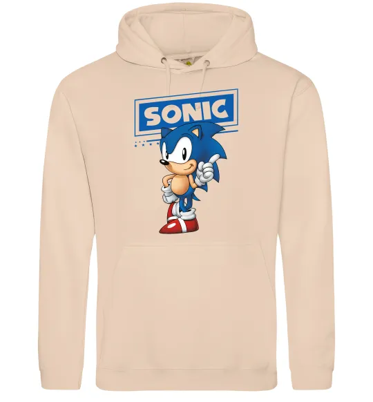 Чоловіча толстовка (худі) Їжак Сонік Пісочний фото