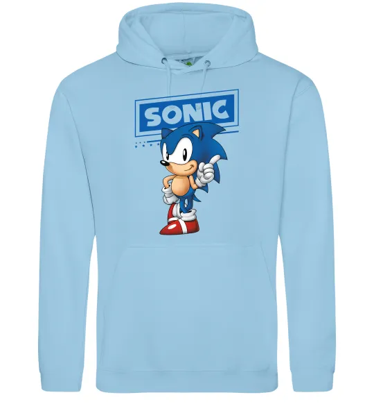 Жіноча толстовка (худі) Їжак Сонік Блакитний фото