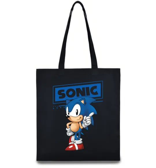 Еко-сумка Їжак Сонік Чорний фото