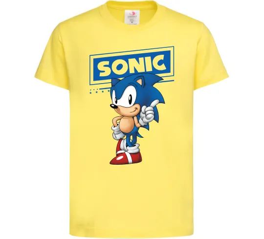 Дитяча футболка Їжак Сонік Лимонний фото