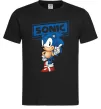 Чоловіча футболка Їжак Сонік Чорний Чоловіча футболка Їжак Сонік Чорний фото