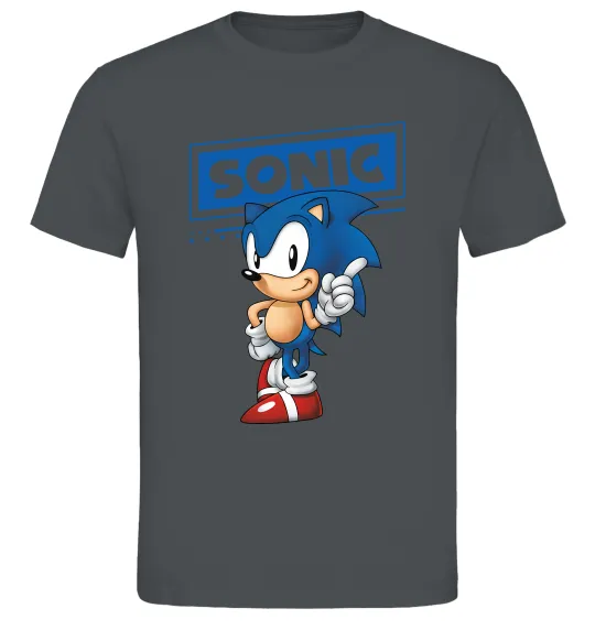 Чоловіча футболка Їжак Сонік Графіт фото