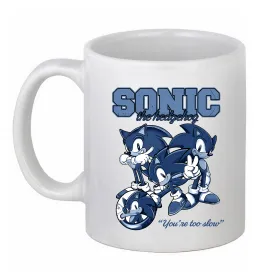 Чашка керамічна Sonic too slow Білий фото